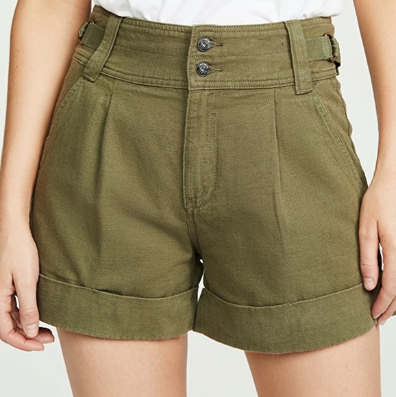 Current/Elliott Pants - Current/Elliot cotton linen blend short